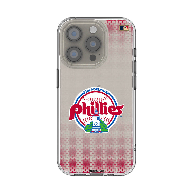 Philadelphia Phillies 1984-1991 - Cooperstown Collection Linen iPhone Clear Phone Case for Apple iPhone