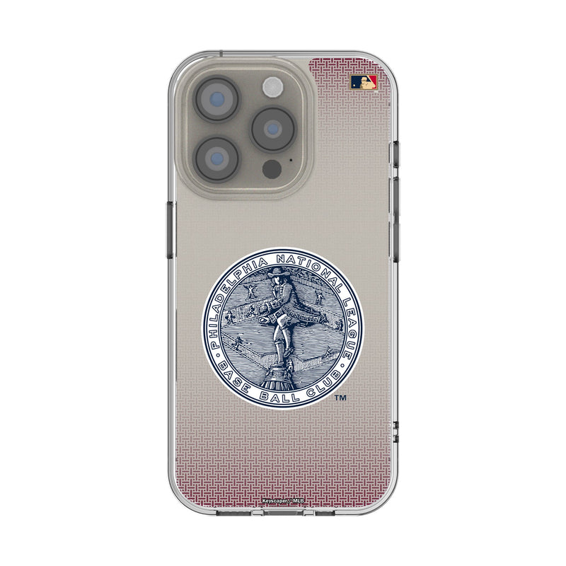 Philadelphia Phillies 1915-1943 - Cooperstown Collection Linen iPhone Clear Phone Case for Apple iPhone