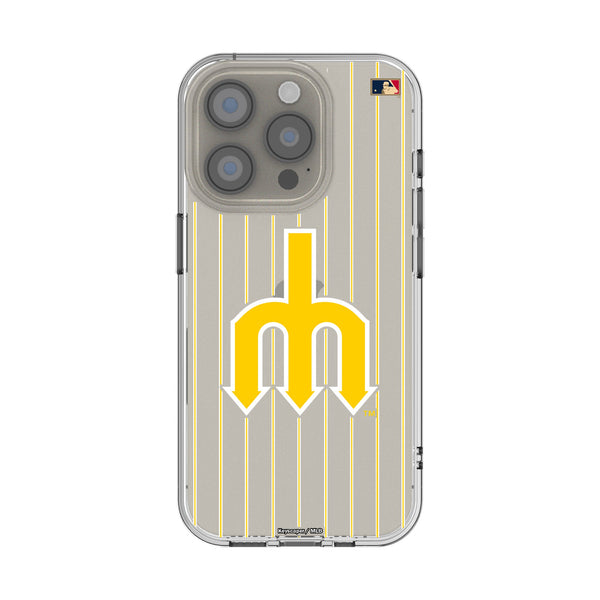 Seattle Mariners 1977-1980 - Cooperstown Collection Pinstripe iPhone Clear Phone Case for Apple iPhone