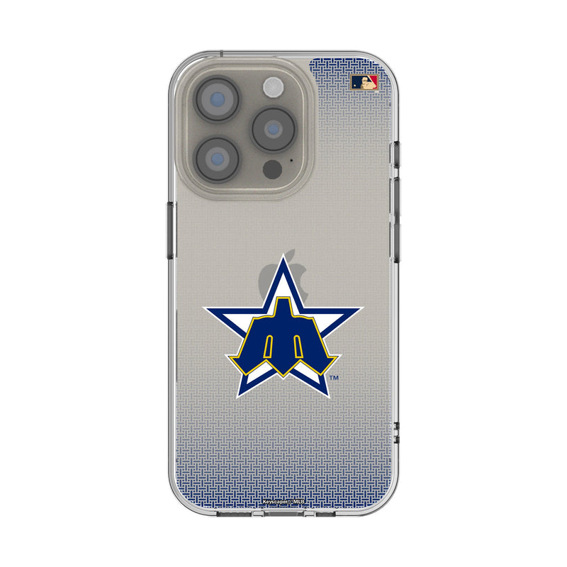 Seattle Mariners 1981-1986 - Cooperstown Collection Linen iPhone Clear Phone Case for Apple iPhone