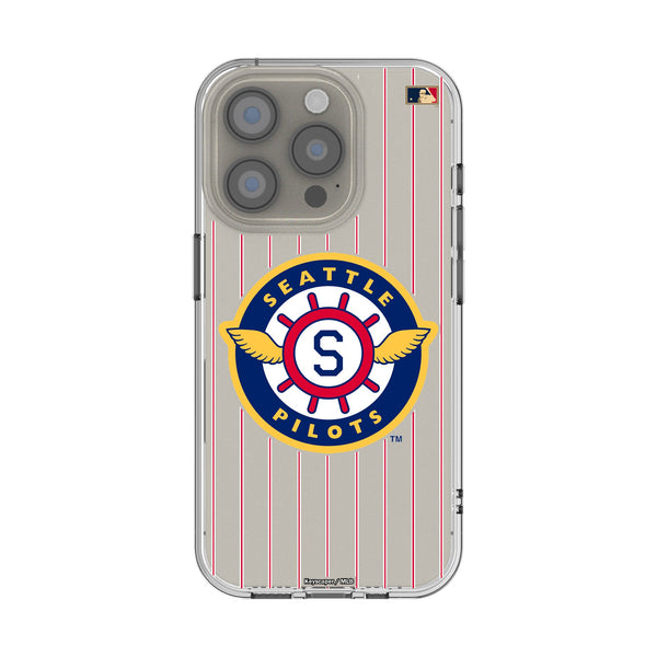 Seattle Pilots 1969 - Cooperstown Collection Pinstripe iPhone Clear Phone Case for Apple iPhone