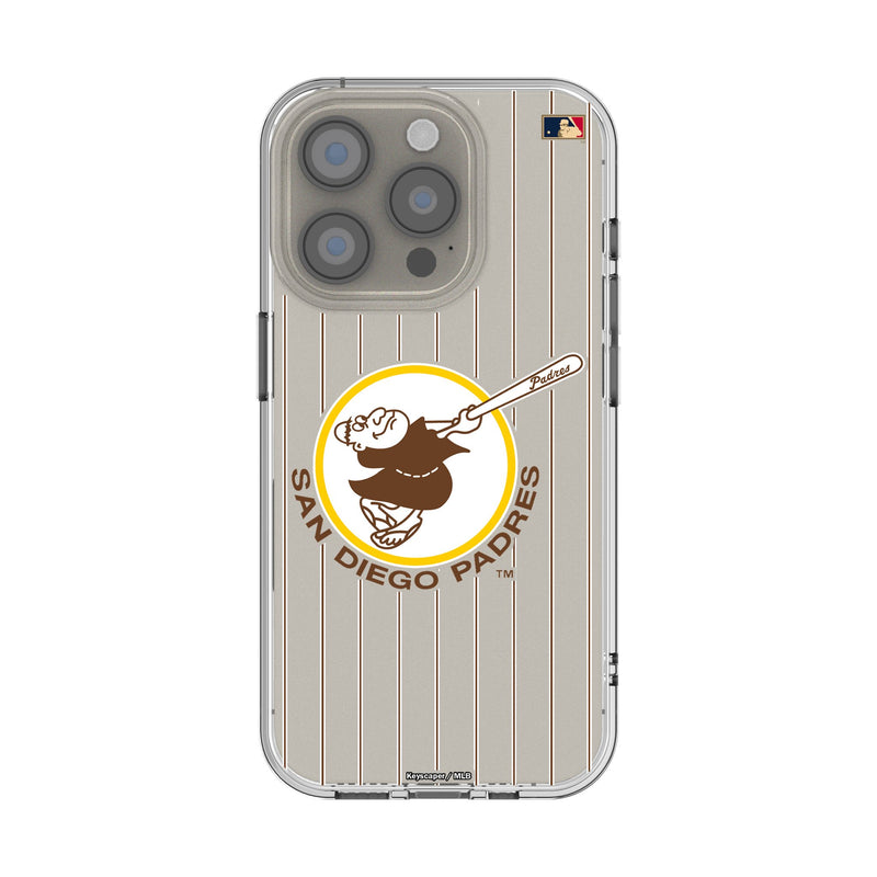 San Diego Padres 1969-1984 - Cooperstown Collection Pinstripe iPhone Clear Phone Case for Apple iPhone