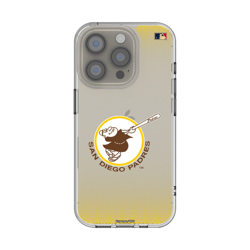 San Diego Padres 1969-1984 - Cooperstown Collection Linen iPhone Clear Phone Case for Apple iPhone