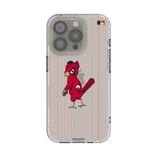 St Louis Cardinals 1950s - Cooperstown Collection Pinstripe iPhone Clear Phone Case for Apple iPhone