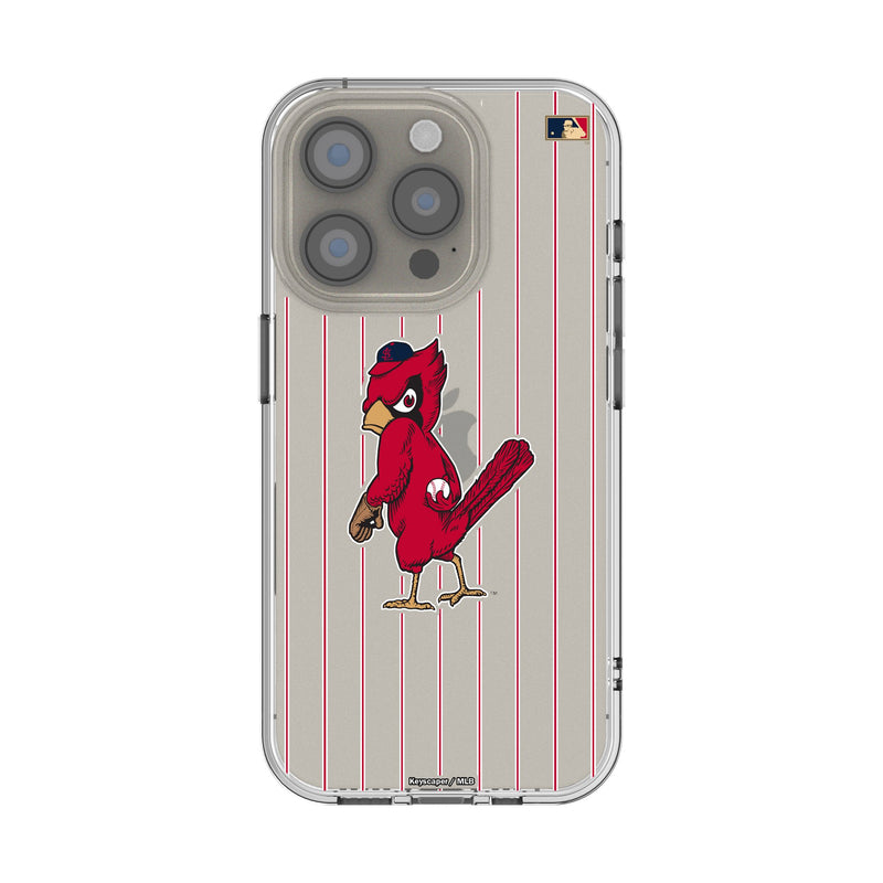 St Louis Cardinals 1950s - Cooperstown Collection Pinstripe iPhone Clear Phone Case for Apple iPhone