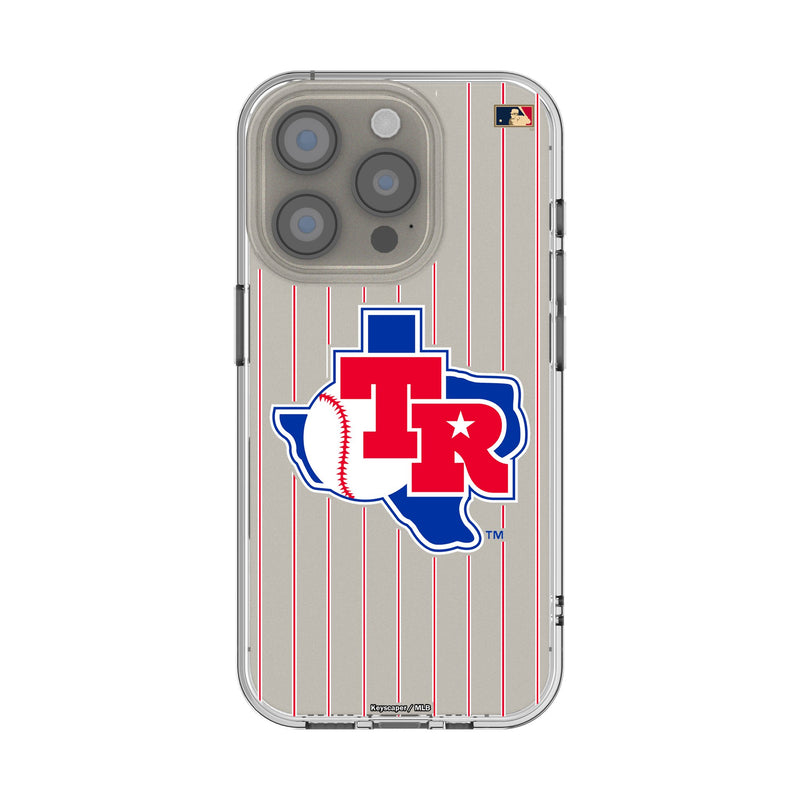 Texas Rangers 1981-1983 - Cooperstown Collection Pinstripe iPhone Clear Phone Case for Apple iPhone
