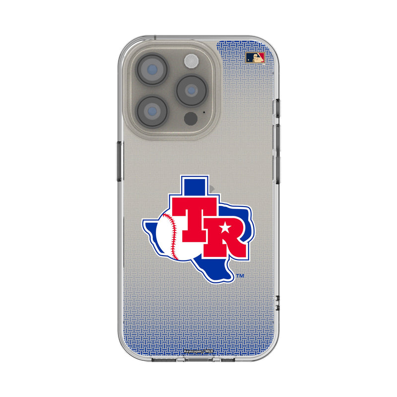 Texas Rangers 1981-1983 - Cooperstown Collection Linen iPhone Clear Phone Case for Apple iPhone