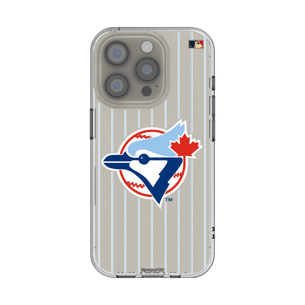 Toronto Blue Jays 1977-1988 - Cooperstown Collection Pinstripe iPhone Clear Phone Case for Apple iPhone