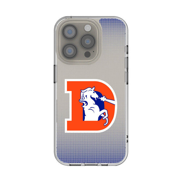 Denver Broncos 1993-1996 Historic Collection Linen iPhone Clear Phone Case for Apple iPhone