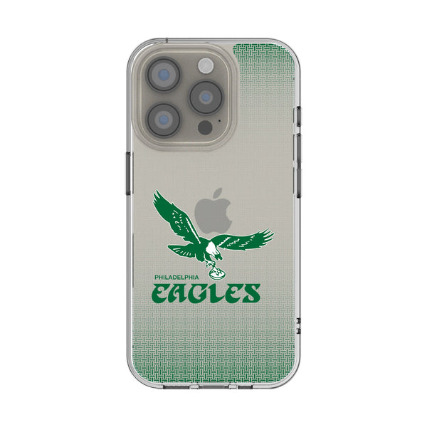 Philadelphia Eagles 1973-1995 Historic Collection Linen iPhone Clear Phone Case for Apple iPhone