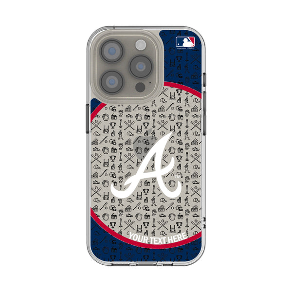 Atlanta Braves Personalized Circle iPhone Clear Phone Case for Apple iPhone