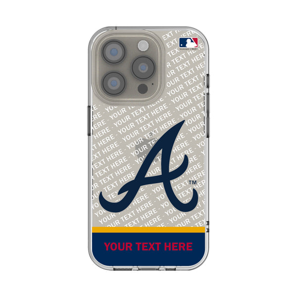 Atlanta Braves Personalized EndZone Plus iPhone Clear Phone Case for Apple iPhone