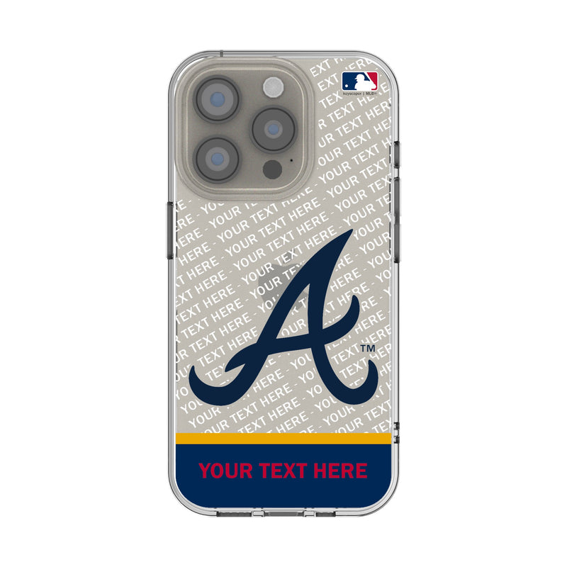 Atlanta Braves Personalized EndZone Plus iPhone Clear Phone Case for Apple iPhone