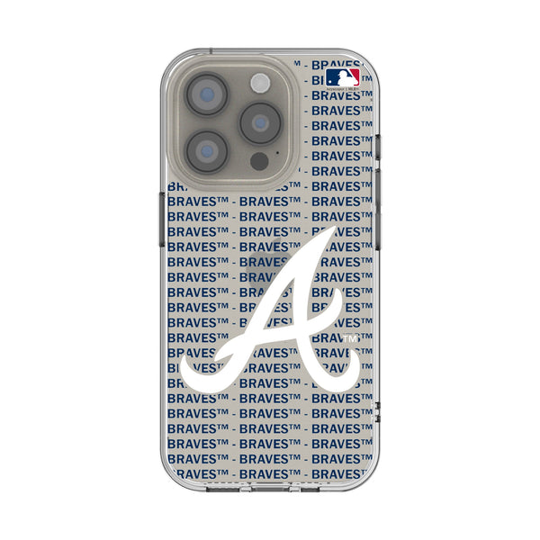 Atlanta Braves Text Backdrop iPhone Clear Phone Case for Apple iPhone