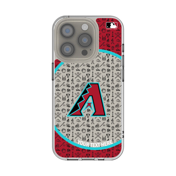 Arizona Diamondbacks Personalized Circle iPhone Clear Phone Case for Apple iPhone