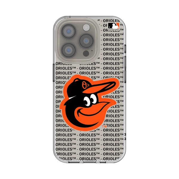 Baltimore Orioles Text Backdrop iPhone Clear Phone Case for Apple iPhone