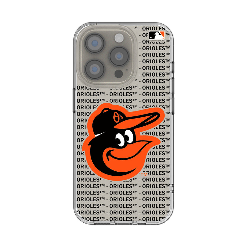 Baltimore Orioles Text Backdrop iPhone Clear Phone Case for Apple iPhone