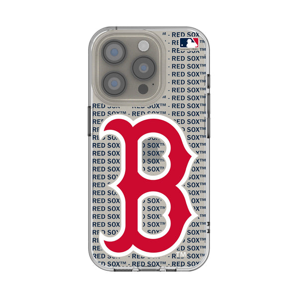 Boston Red Sox Text Backdrop iPhone Clear Phone Case for Apple iPhone