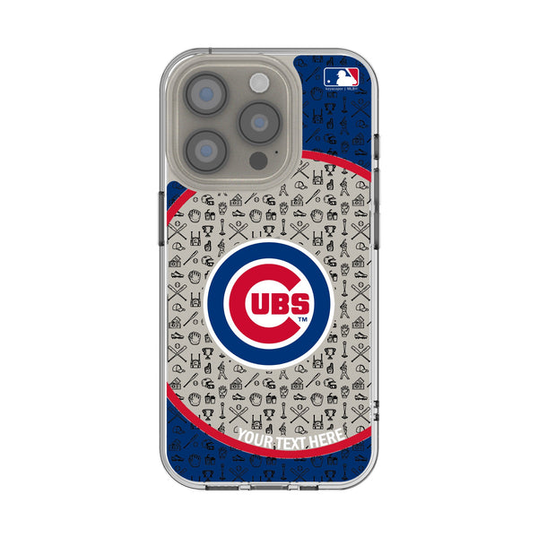 Chicago Cubs Personalized Circle iPhone Clear Phone Case for Apple iPhone