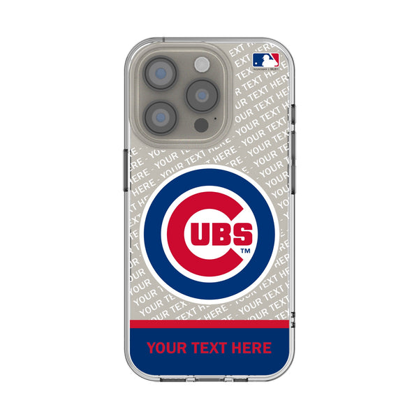 Chicago Cubs Personalized EndZone Plus iPhone Clear Phone Case for Apple iPhone