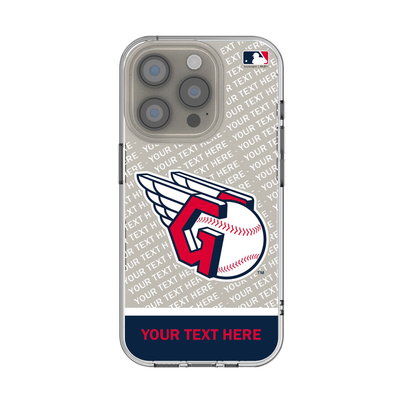 Cleveland Guardians Personalized EndZone Plus iPhone Clear Phone Case for Apple iPhone