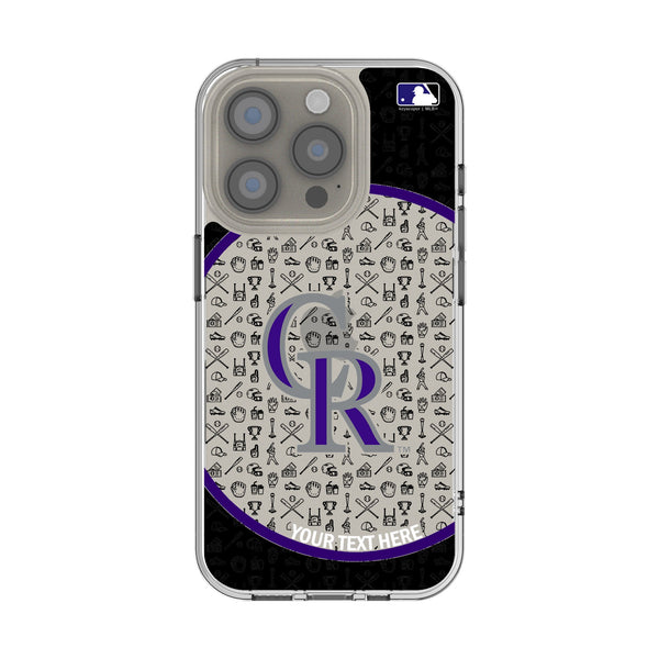 Colorado Rockies Personalized Circle iPhone Clear Phone Case for Apple iPhone