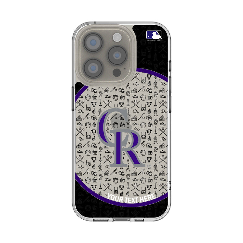 Colorado Rockies Personalized Circle iPhone Clear Phone Case for Apple iPhone