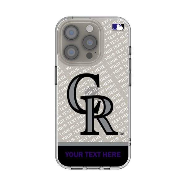 Colorado Rockies Personalized EndZone Plus iPhone Clear Phone Case for Apple iPhone