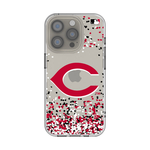 Cincinnati Reds Confetti iPhone Clear Phone Case for Apple iPhone