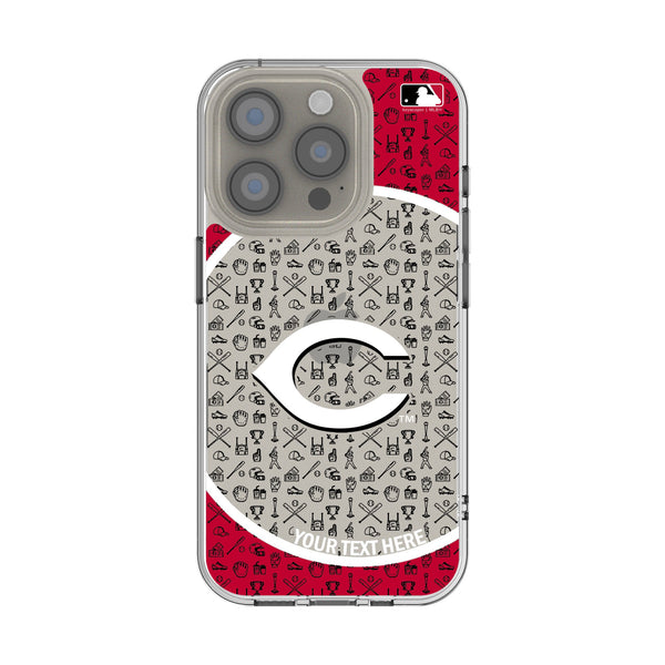 Cincinnati Reds Personalized Circle iPhone Clear Phone Case for Apple iPhone