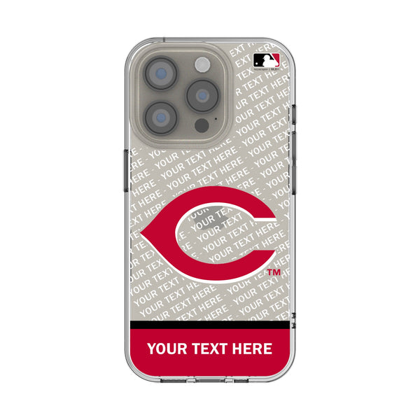 Cincinnati Reds Personalized EndZone Plus iPhone Clear Phone Case for Apple iPhone
