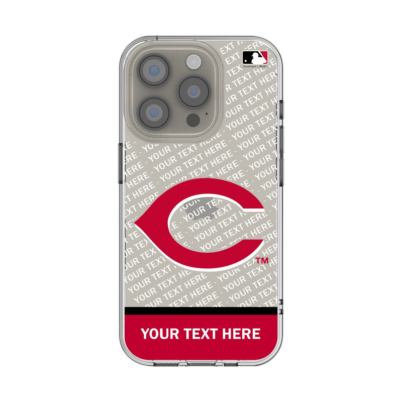 Cincinnati Reds Personalized EndZone Plus iPhone Clear Phone Case for Apple iPhone