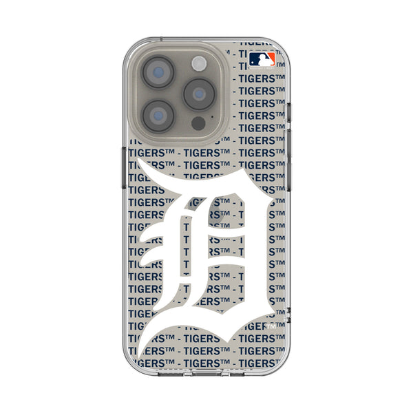 Detroit Tigers Text Backdrop iPhone Clear Phone Case for Apple iPhone