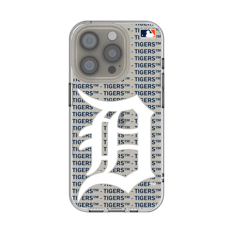 Detroit Tigers Text Backdrop iPhone Clear Phone Case for Apple iPhone
