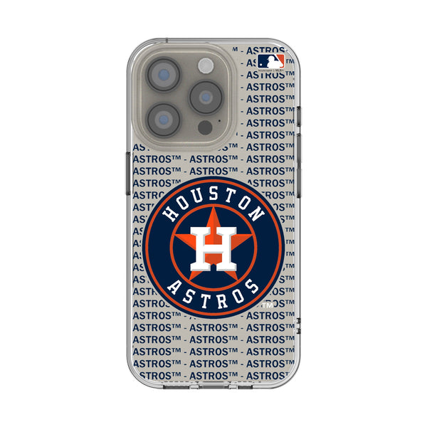 Houston Astros Text Backdrop iPhone Clear Phone Case for Apple iPhone