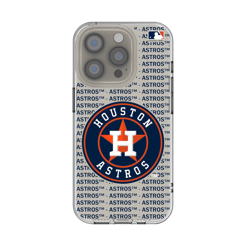 Houston Astros Text Backdrop iPhone Clear Phone Case for Apple iPhone