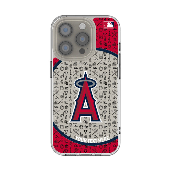 Los Angeles Angels Personalized Circle iPhone Clear Phone Case for Apple iPhone