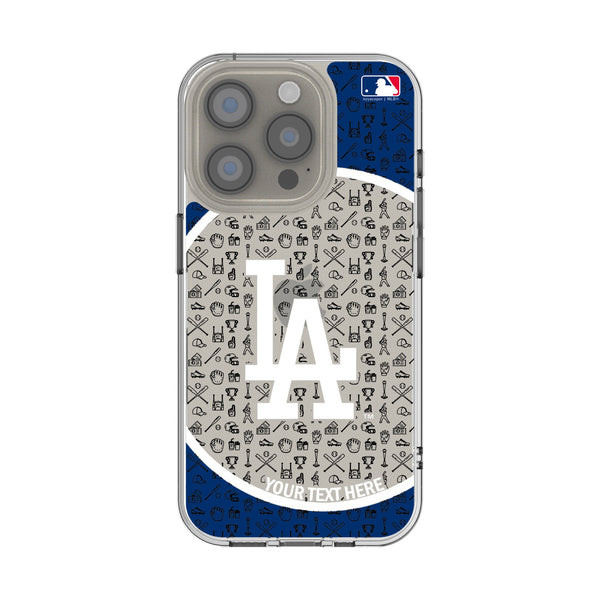 LA Dodgers Personalized Circle iPhone Clear Phone Case for Apple iPhone