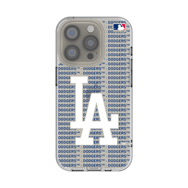 LA Dodgers Text Backdrop iPhone Clear Phone Case for Apple iPhone
