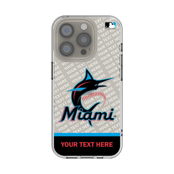 Miami Marlins Personalized EndZone Plus iPhone Clear Phone Case for Apple iPhone
