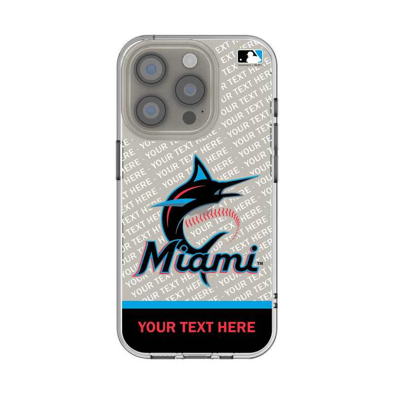 Miami Marlins Personalized EndZone Plus iPhone Clear Phone Case for Apple iPhone