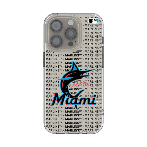 Miami Marlins Text Backdrop iPhone Clear Phone Case for Apple iPhone