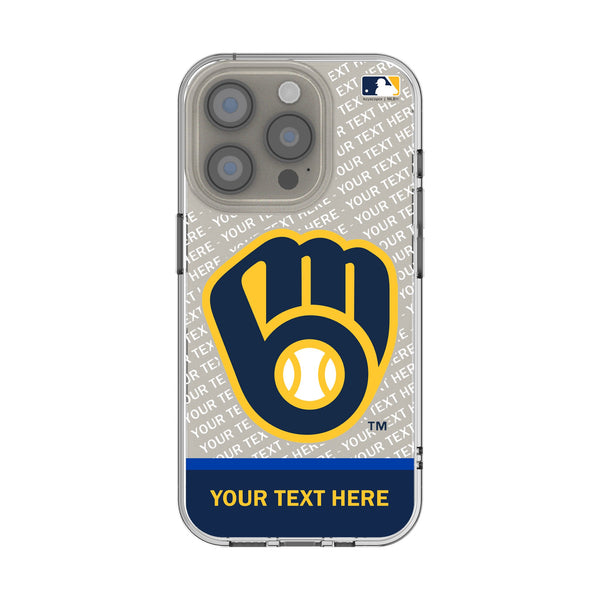 Milwaukee Brewers Personalized EndZone Plus iPhone Clear Phone Case for Apple iPhone
