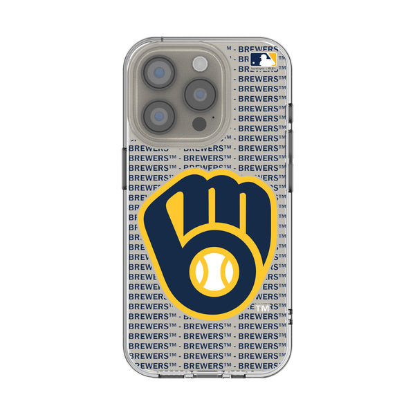 Milwaukee Brewers Text Backdrop iPhone Clear Phone Case for Apple iPhone