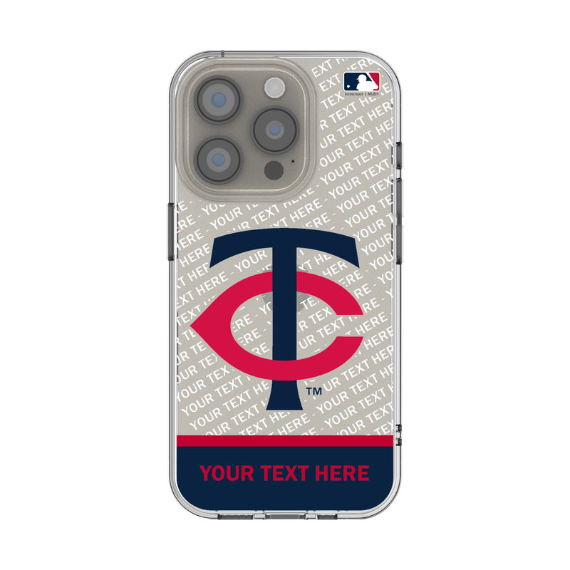 Minnesota Twins Personalized EndZone Plus iPhone Clear Phone Case for Apple iPhone