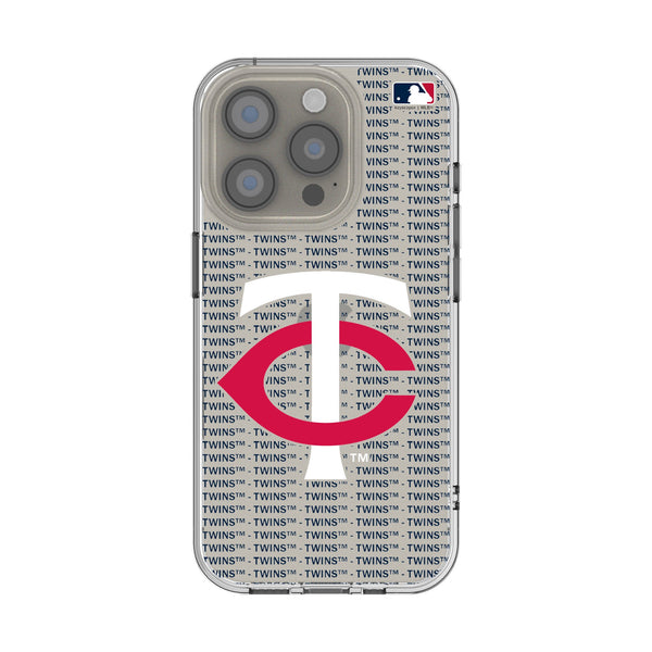 Minnesota Twins Text Backdrop iPhone Clear Phone Case for Apple iPhone