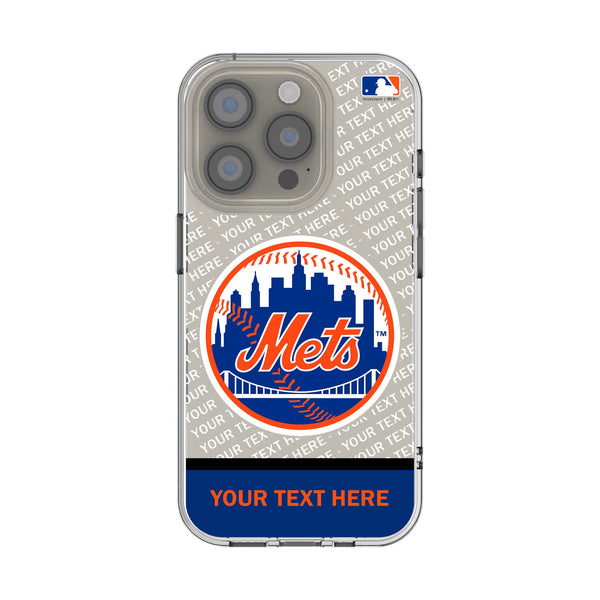 New York Mets Personalized EndZone Plus iPhone Clear Phone Case for Apple iPhone