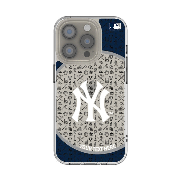 New York Yankees Personalized Circle iPhone Clear Phone Case for Apple iPhone