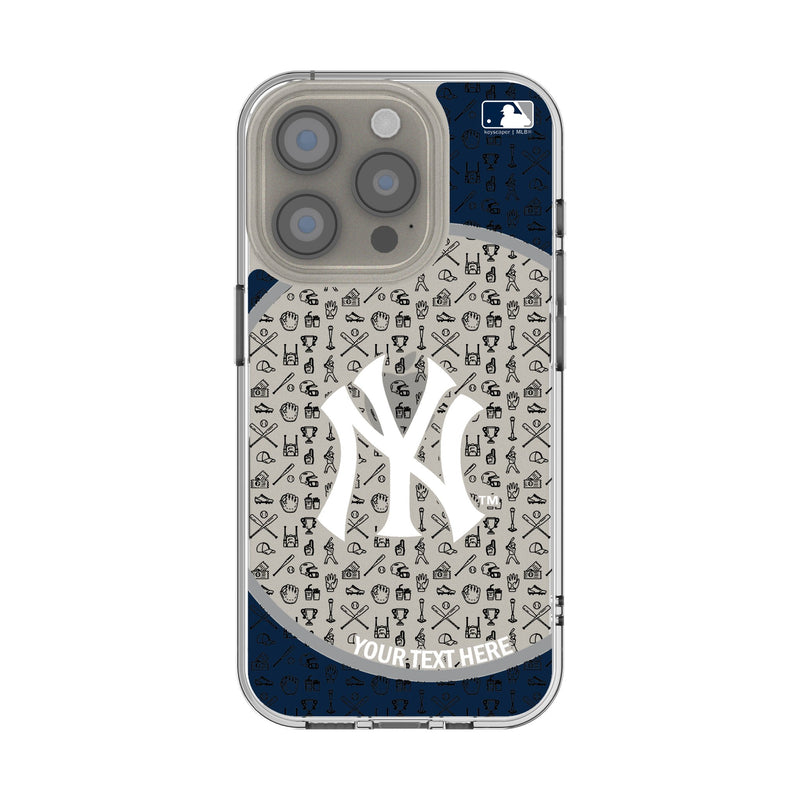 New York Yankees Personalized Circle iPhone Clear Phone Case for Apple iPhone