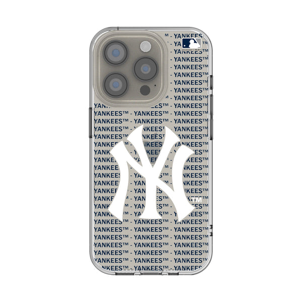 New York Yankees Text Backdrop iPhone Clear Phone Case for Apple iPhone